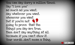 Quotes And Sayings You Can Say Sorry Million Times