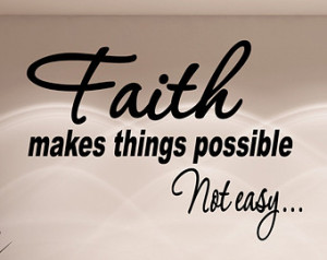 ... Not Easy Christian Wall Decal Sticker Quote Faith Wall Sticker (X86