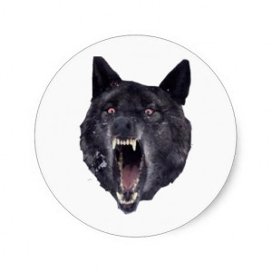 Insanity Wolf Birthday Insanity wolf round stickers
