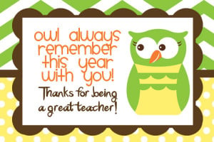 FREE Teacher Appreciation Thank You Cards
