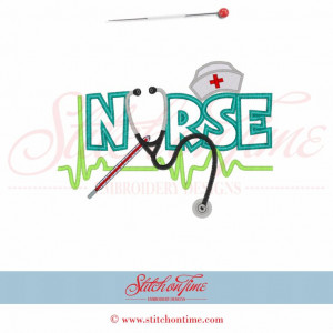 21 Medical : NURSE Applique 5x7