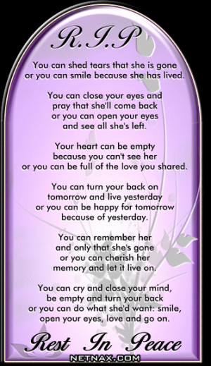 ... for -Rest In Peace RIP Graphics - Poems For Mom or Grandma | NetNax
