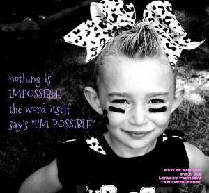 Cheerleading quotes.... She is too adorable!