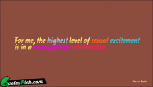 For Me The Highest Level by warren-beatty Picture Quotes