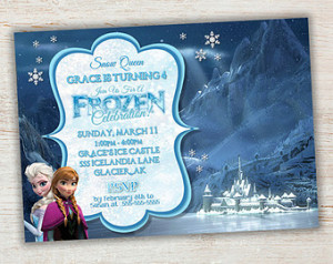 Frozen Birthday Invitation, Frozen Birthday Party, Frozen Invitation ...