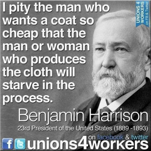 YES! Good quote on labor, unions & how America spends its money
