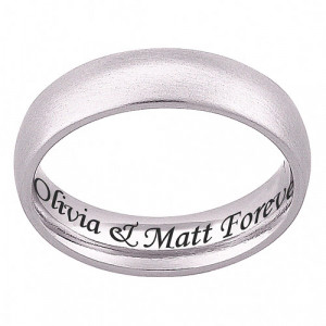 Personalized Stainless Steel Engraved Wedding Band