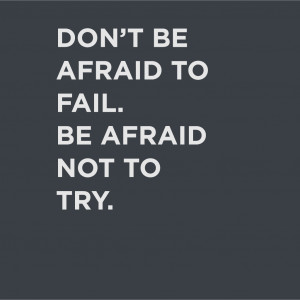 Home > Products > Don't Be Afraid to Fail Quote Decal