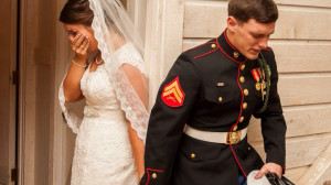 The Touching Story Behind the Viral Photo of a Marine & his Bride ...