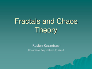 Fractals and Chaos Theory