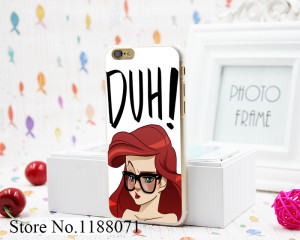 Ariel DUH Quote Cute Funny Girly Princess dESIGN hARD Clear Skin ...