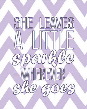 Nursery Print, Sparkle Chevron Quote, Nursery or Girls Room Print ...