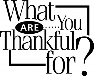 ... enough for now. It's your turn to tell me what you are thankful for