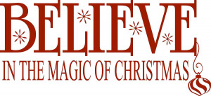 Believe in the magic of Christmas-Vinyl Lettering wall words graphics ...