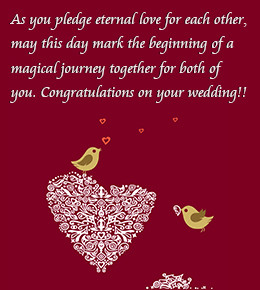 Words of congratulations for a wedding