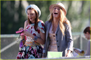 Gossip Girl stars Leighton Meester and Blake Lively were busy filming ...