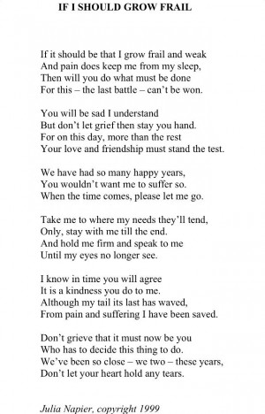 Dog Loss Quotes Pet loss poem. via gerry