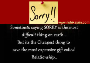 ... cheapest thing to save the most expensive gift called relationship