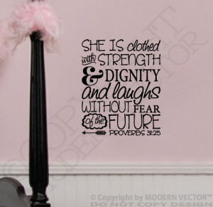 Proverbs 3125-Religious, Proverbs, She is clothed, Strength, girl ...