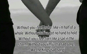 We The Kings Song Lyrics Sad song ~ we the kings