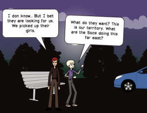 don know.. But I bet they are looking for us. We picked up their ...