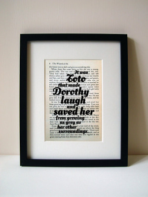 Wizard Of Oz - Book Quote Print - Dog Quote - Birthday Gift - Mothers ...