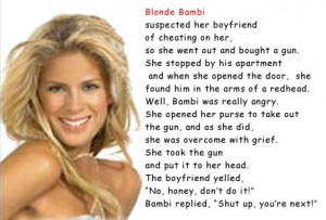 blonde bambi joke funny pictures revenge is sweet for blonde