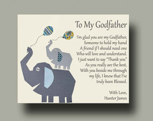 gift for Godfather, Godfather Gift from Godchild - Godfather Baptism ...