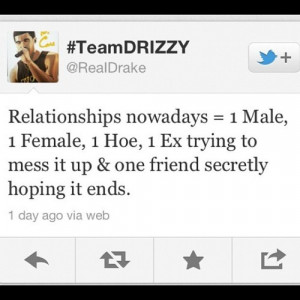 drake, female, friend, hoe, quotes, relashonships