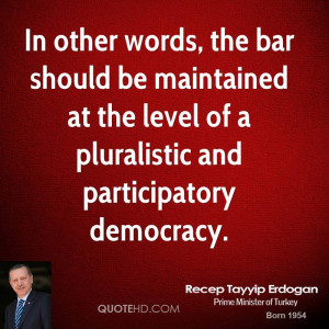 In other words, the bar should be maintained at the level of a ...