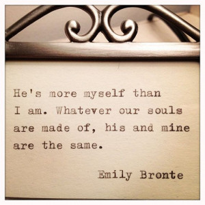 ... Emily Bronte Framed Love Quote Made On Typewriter by farmnflea, $13.00