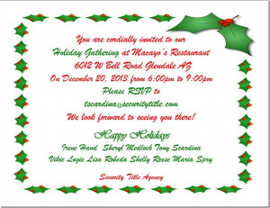 Reminder December 20th is the 4th annual Security Title Holiday Party!