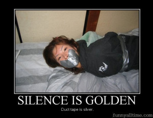 Golden Silence Funny Toddler