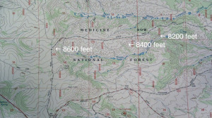 Contour Lines Topographic Maps with Mountain