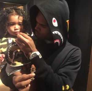 Chris Brown with his Daughter Royalty Instagram