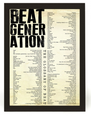 Beatnik - The Beat Generation - Typography Poster - A3 / 16.5 x 11.7 ...