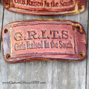 Girls Raised in the South, Grits Pottery Western Cuff Bead.