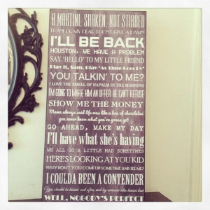 Famous movie quotes Large sign