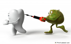 24 Funny Tooth and Bacteria. HQ Images