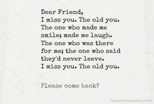 Come back old friend :'(