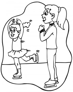 Coloring Pages Of Ice Skating Coaches