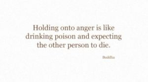 Holding onto anger...