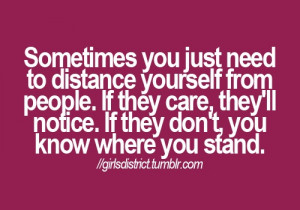 Yep.....and I guess, I know where I stand.....alone