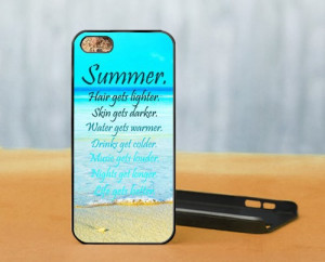 Summer Quotes, iPhone 4/4S Black Case Cover | YourCazeMate ...