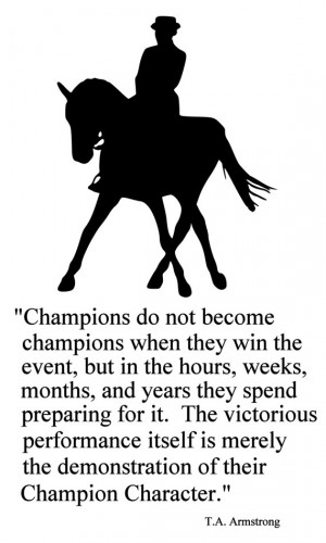 Horse-Champions English Horse Quote-Horse wall decal-Large 28 x 47 ...