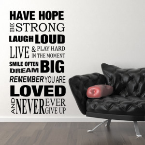 Home » Have Hope Bold Quotes Art Home Decor Wall Sticker