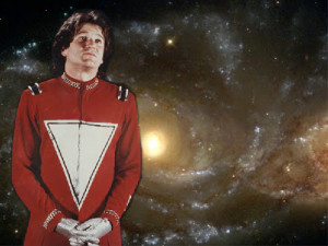 Robin Williams as Mork speaking to the Universe (actually, Orson)