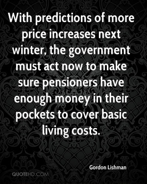 With predictions of more price increases next winter, the government ...