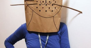 paper bag masks @Karen Garland-Kidder