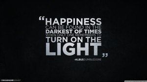 Albus Dumbledore quote about happiness